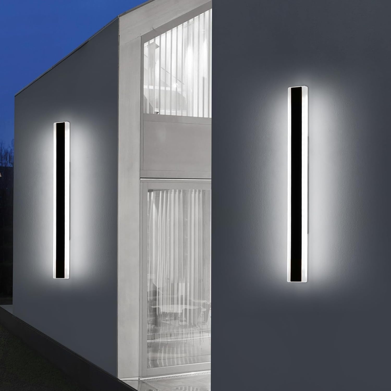 Outdoor LED Wall Light 80cm Cool White, Waterproof, Modern Garden Sconce