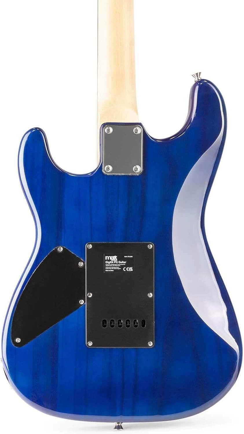Electric Guitar Starter Kit Full Size Blue HH Amp Tuner Strap Bag
