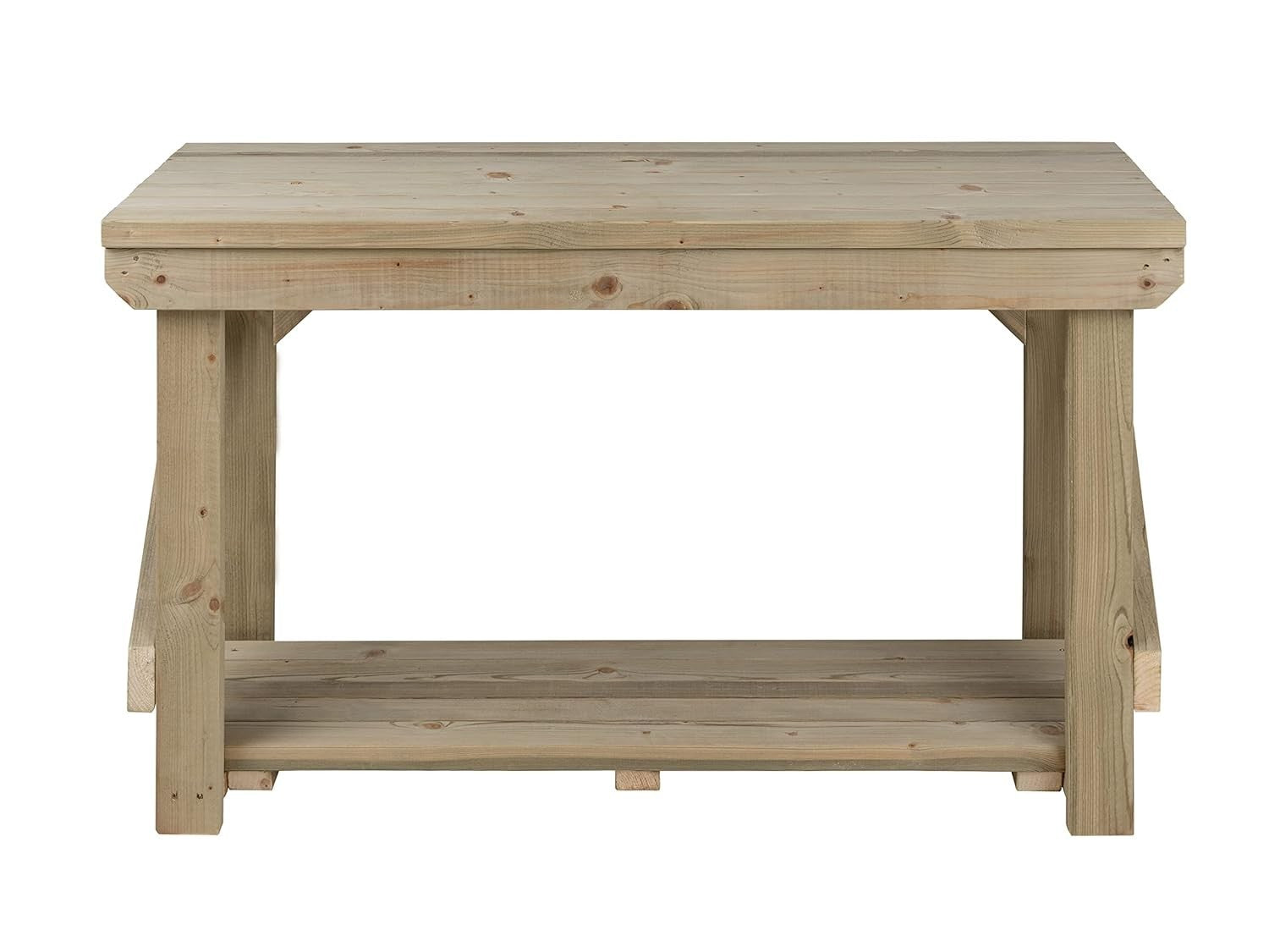 Pressure Treated Wood Workbench 4ft Heavy Duty 120x64x90cm Garage Table