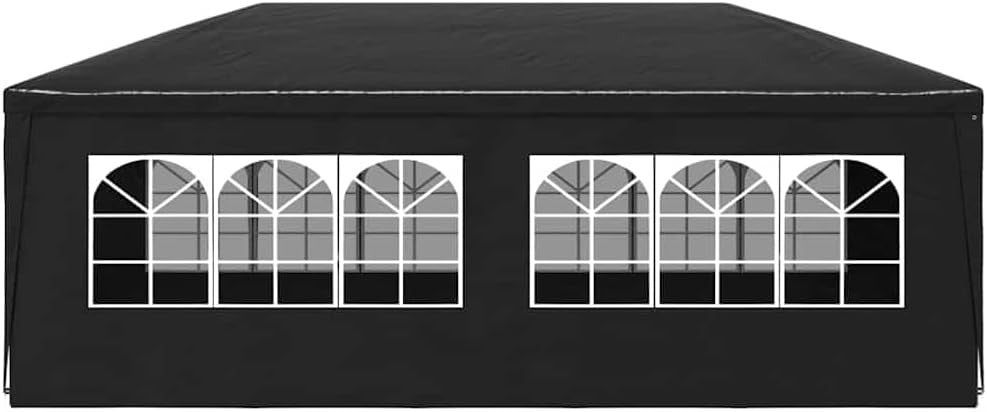 3x6m Anthracite Party Tent Gazebo Marquee Garden Canopy with Sides & Door