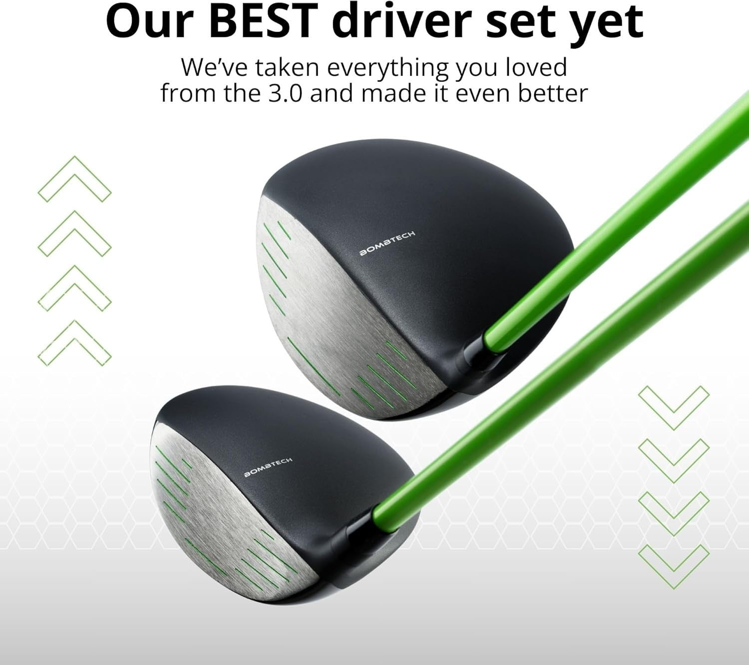 Mens Right Hand Driver & 3 Wood Set 10.5° Stiff Graphite Max Forgiveness