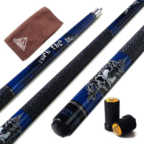 58” Heavyweight Pool Cue 21oz Maple Shaft 13mm Tip Linen Grip Case