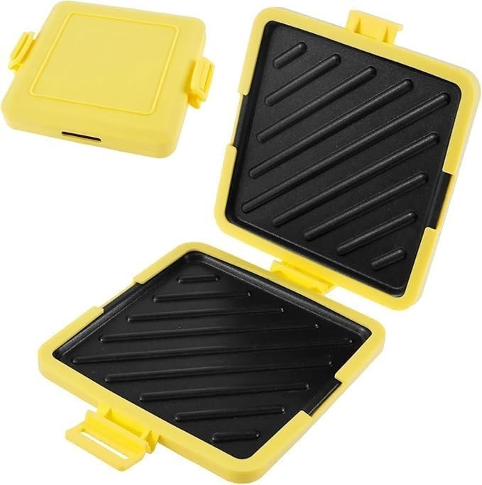 Microwave Toastie Maker Non Stick Sandwich Cooker Detachable Plate Yellow