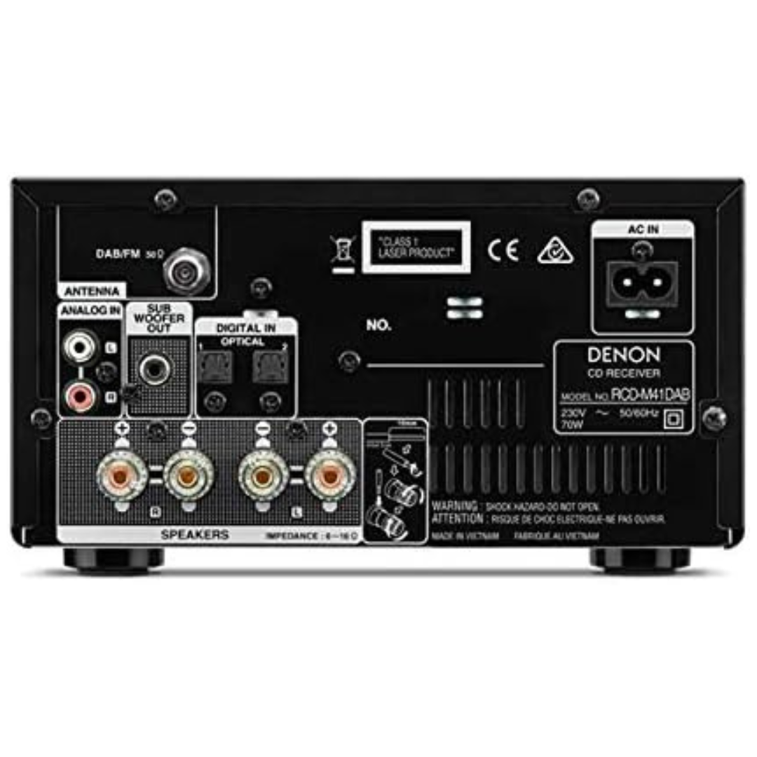 Hi-Fi Receiver CD Player Bluetooth DAB+ FM 2x30W Optical Input Silver