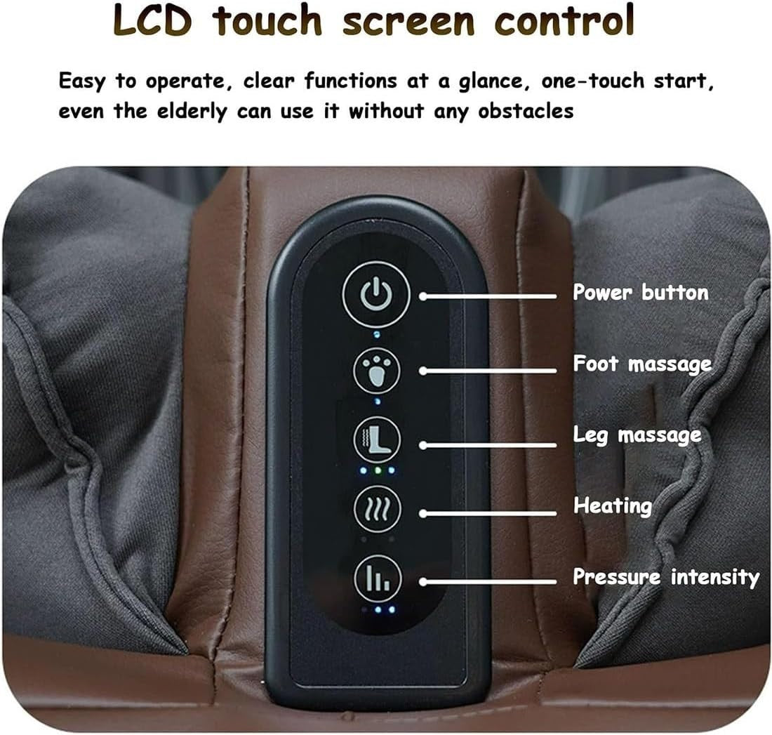 2-in-1 Foot & Calf Massager with Heat, Shiatsu Kneading, Vibration & Compression