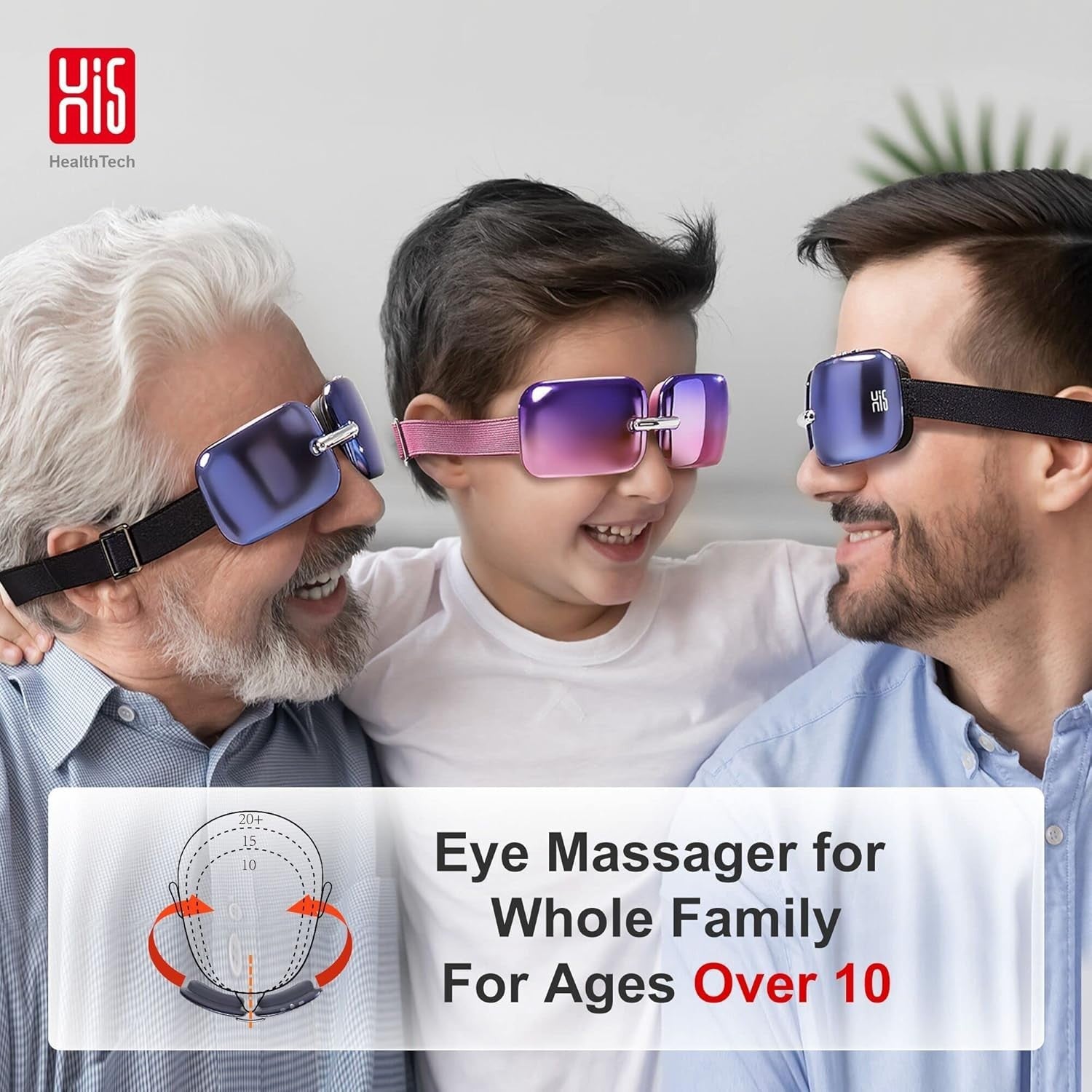 Foldable Heated Eye Massager Vibration Travel Sleep Therapy Set