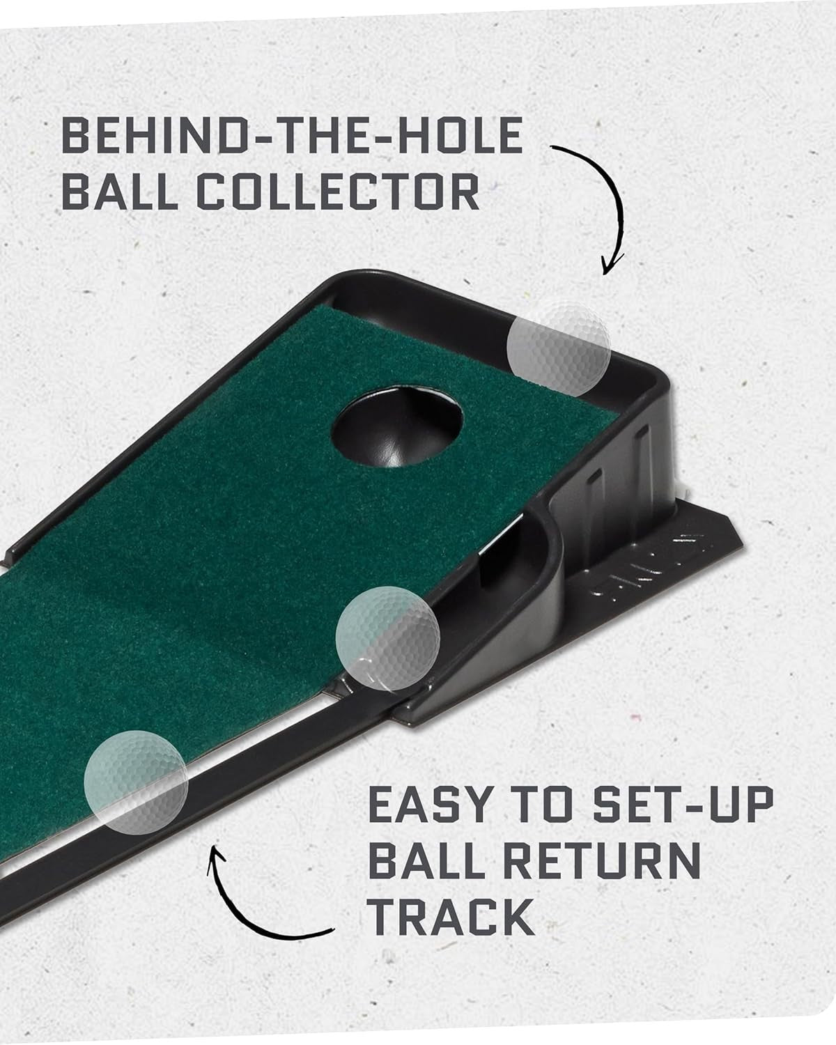 Indoor Golf Putting Mat 9ft Alignment Trainer w/ Ball Return Practice Green