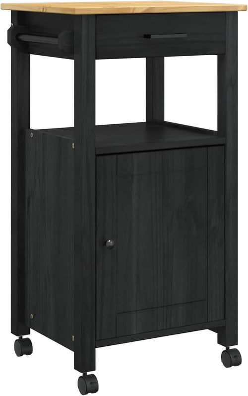Expandable Kitchen Trolley on Wheels Storage Cabinet Worktop Mobile Serving Cart