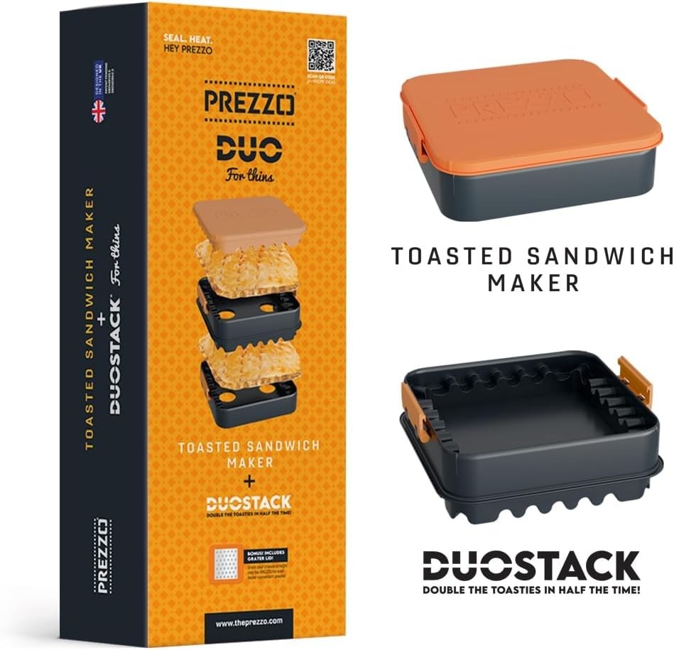 DUO Toastie Maker for Thins Sandwich Crimper DuoStack Healthy Snacks