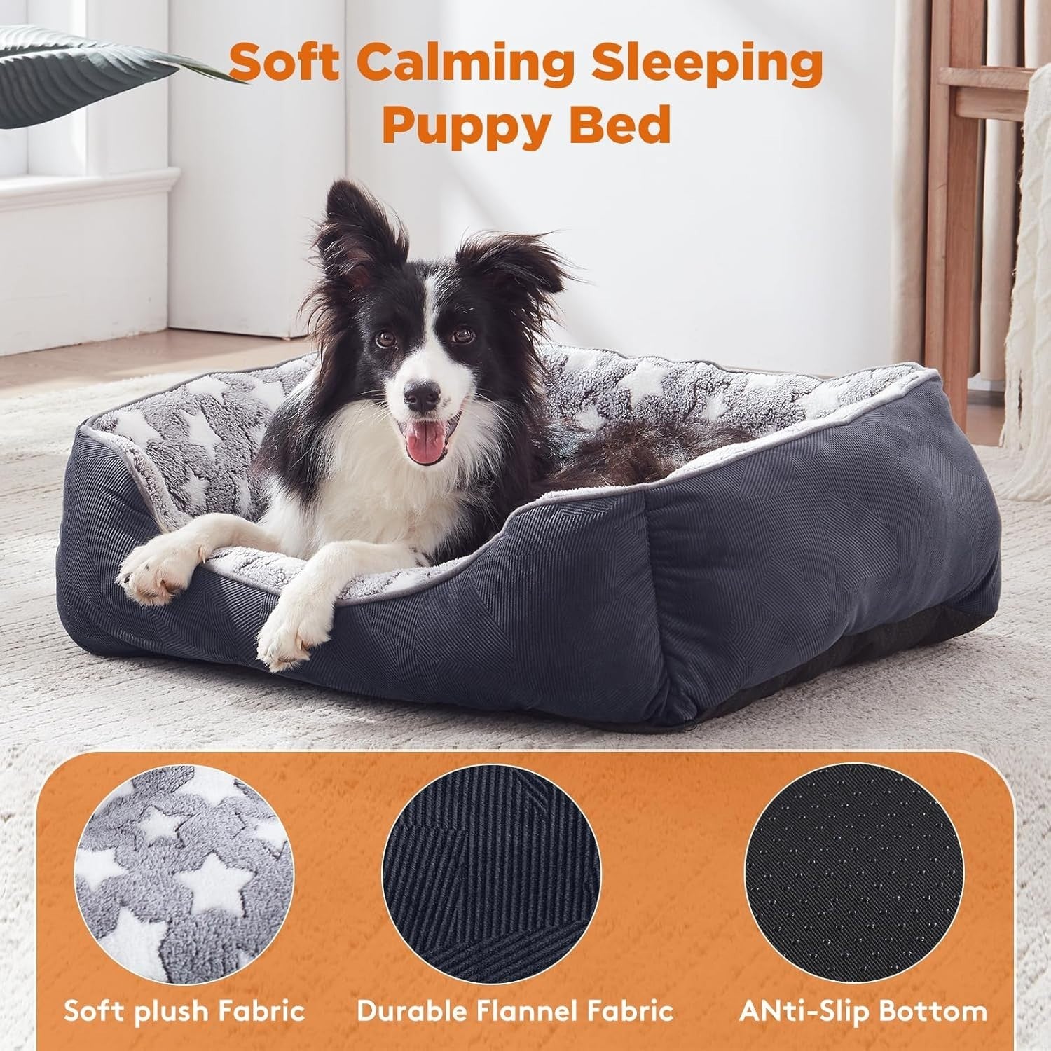 Extra Large Dog Bed Washable Anti Anxiety Pet Cushion 89x64x23cm