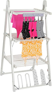 3 Tier A-Frame Heated Clothes Airer Electric Drying Rack 30 Rails 330W