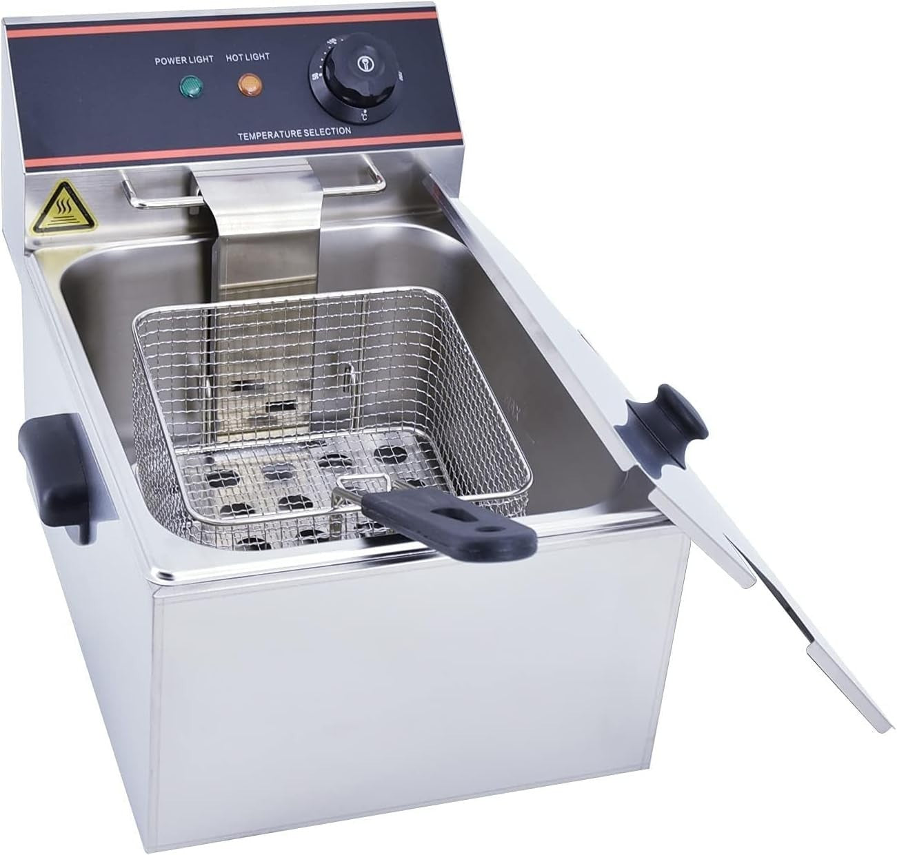 6L Stainless Steel Chip Fryer 3000W Commercial Countertop