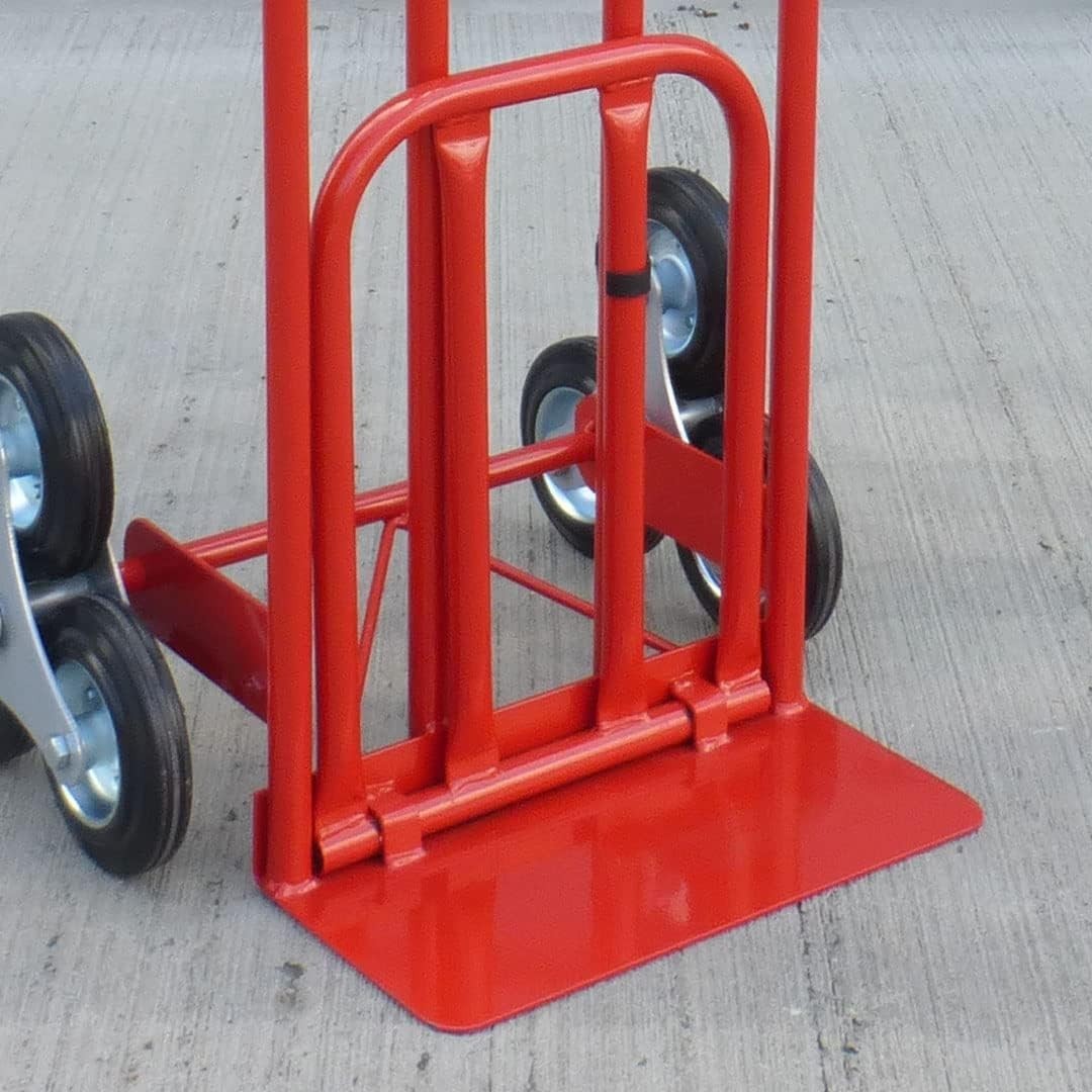 Stair Climber Trolley 150KG Sack Truck w/ Folding Toe Plate & Solid Wheels