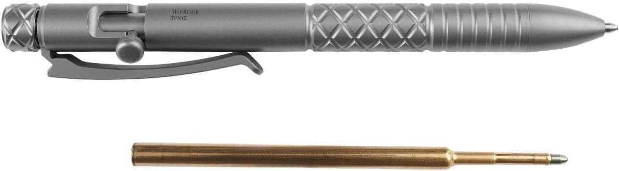 Luxury Titanium Ballpoint Pen Lightweight Retractable Metal Refillable