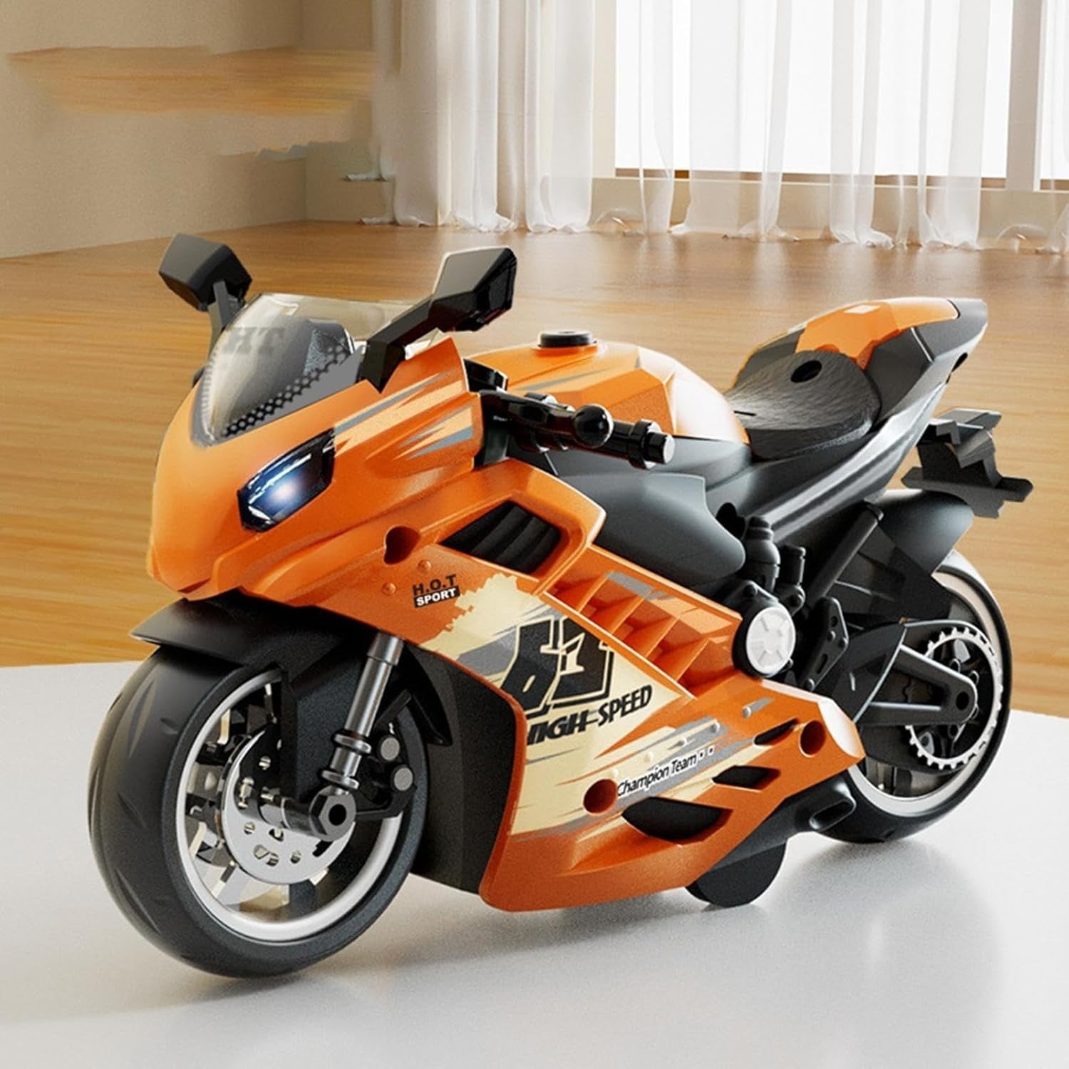 Electric Motorcycle Model Kit Toy | Realistic Lights & Sound | DIY Bike Build