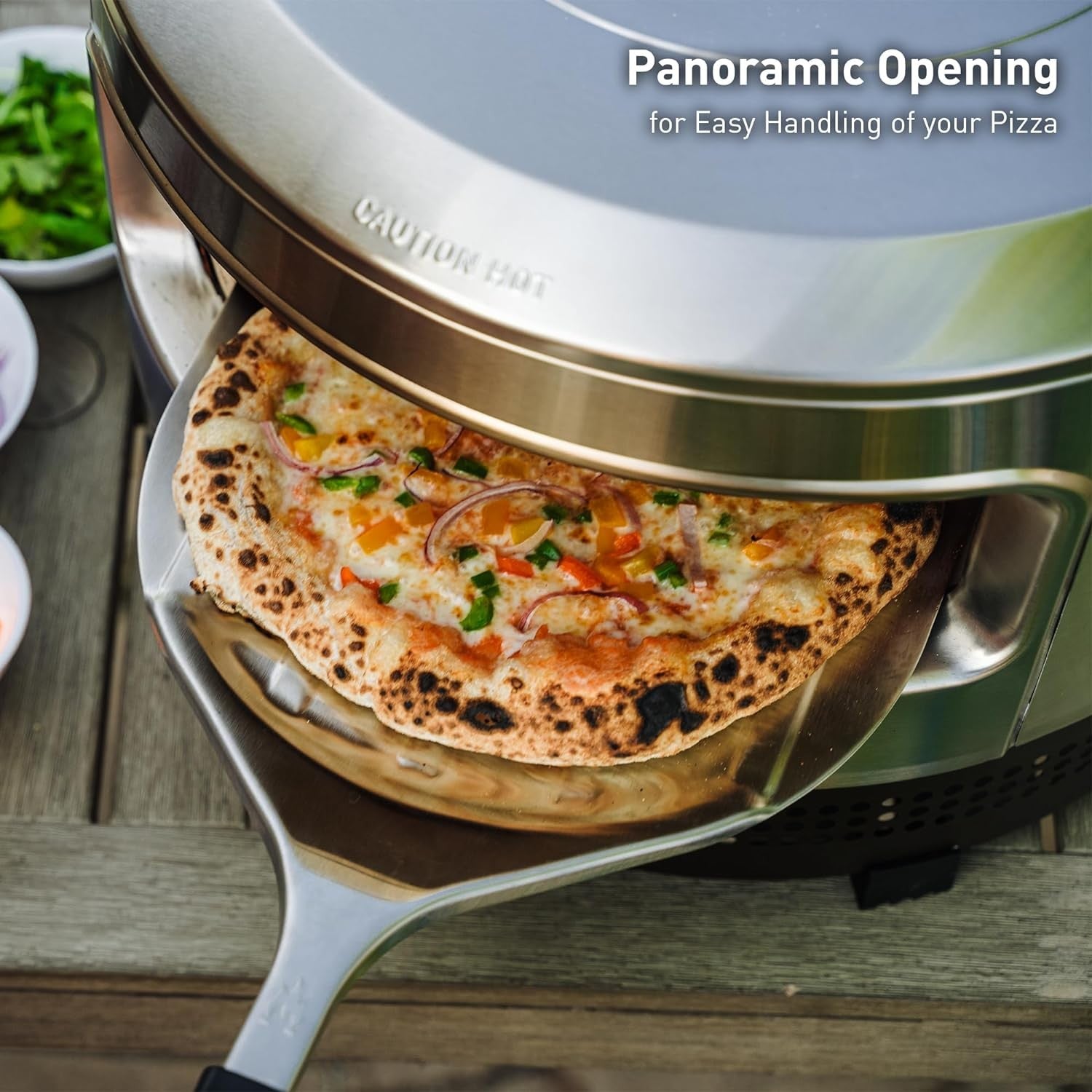 Outdoor Propane Gas Pizza Oven | 900°F Stainless Steel BBQ Grill with Stone
