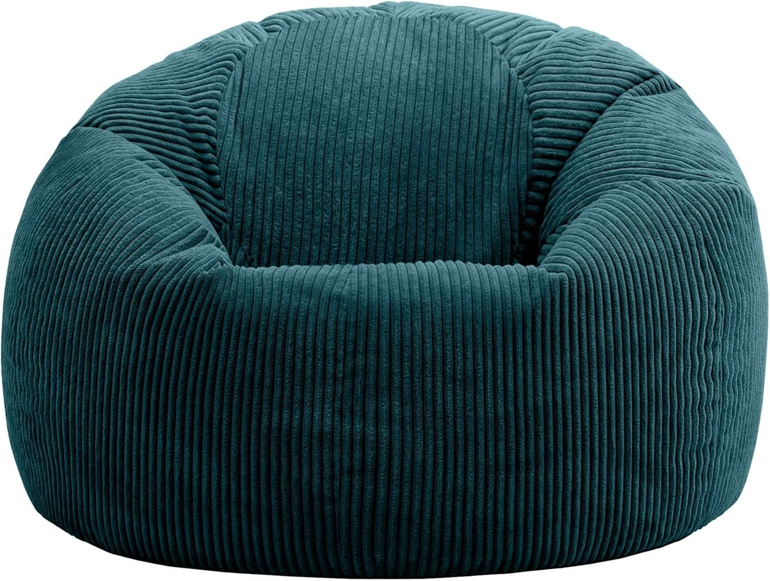Large Corduroy Bean Bag Chairs Set of 2 – Comfy Lounge Seating