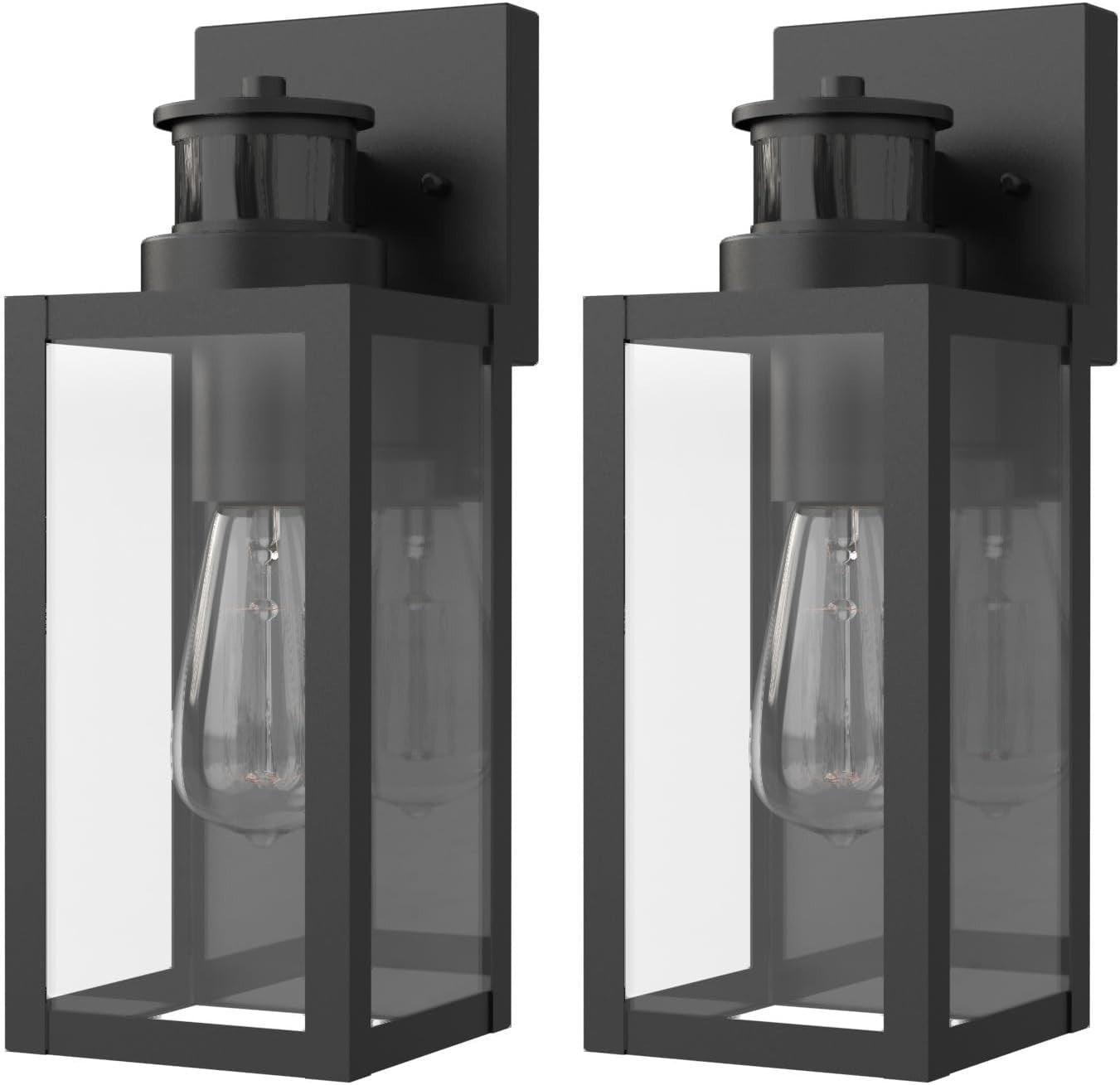 Motion Sensor Outdoor Wall Lights Waterproof IP44, 2 Pack, Energy Saving