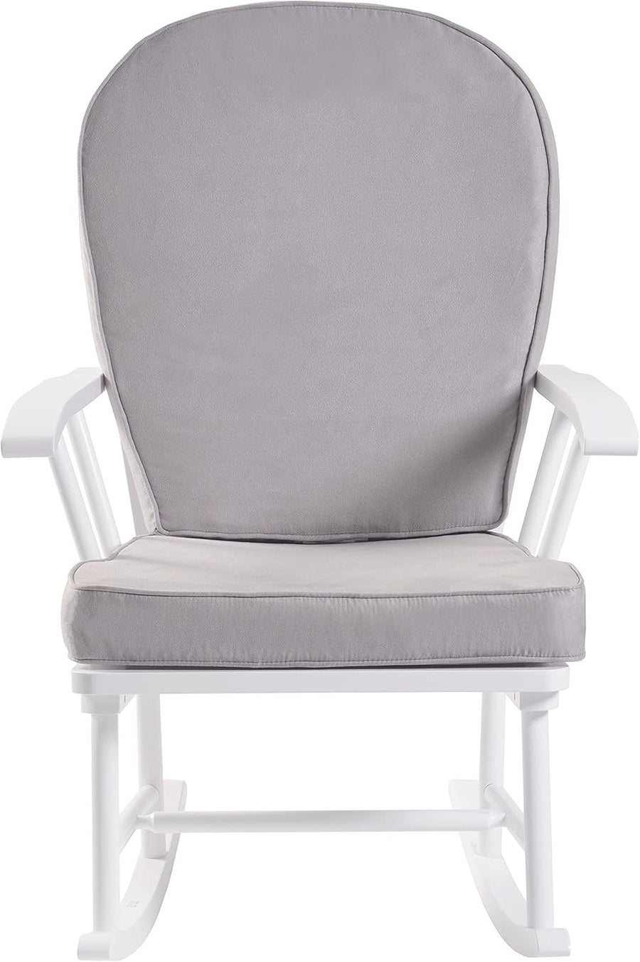 Compact Rocking Chair for Nursery Grey Armchair Solid Wood Easy Clean