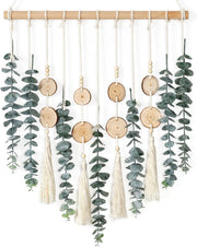 Artificial Eucalyptus Wall Hanging Boho Green-3 Home Decor