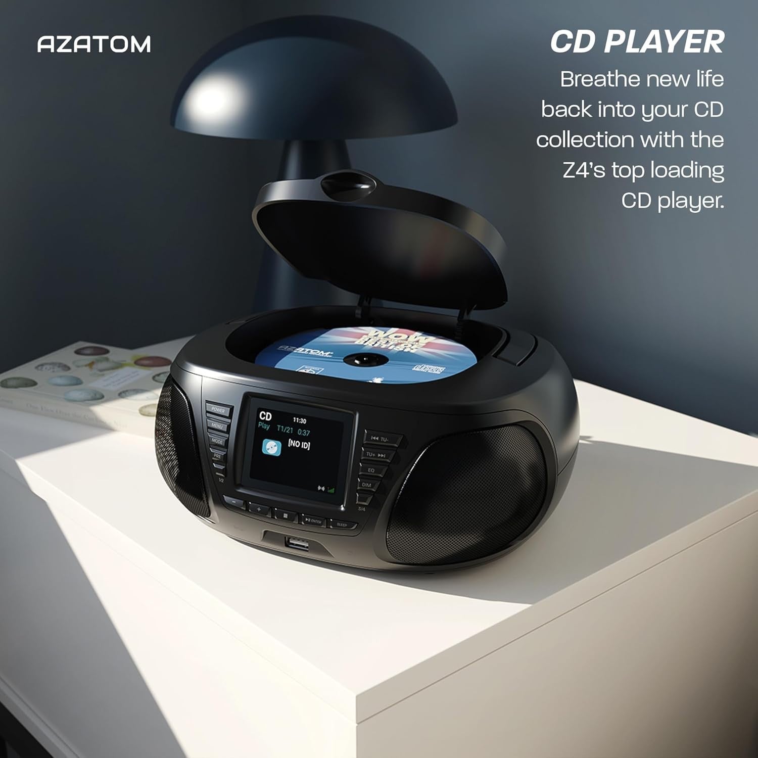 Portable CD Player DAB/DAB+ FM Radio Bluetooth USB MP3 Battery/Mains