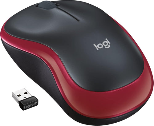 Wireless Optical Mouse 2.4GHz USB Receiver Silent Click PC Laptop Red
