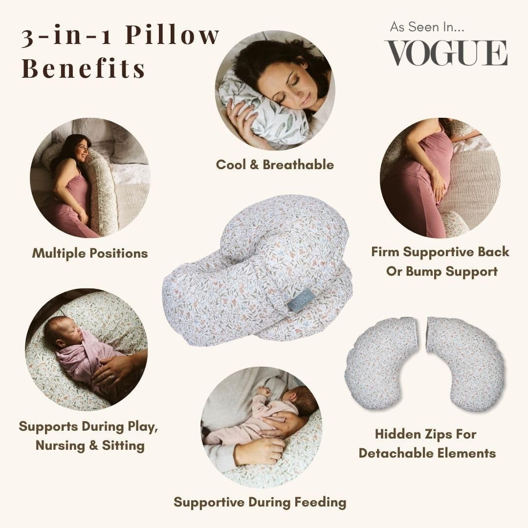 U Shape Pregnancy Pillow Full Body Support for Sleep Nursing & Maternity