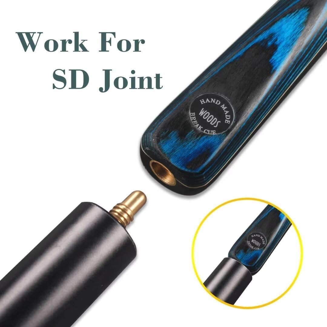 57in Snooker Pool Cue Ash Shaft 11.2mm Tip 3/4 Joint Custom Inlay