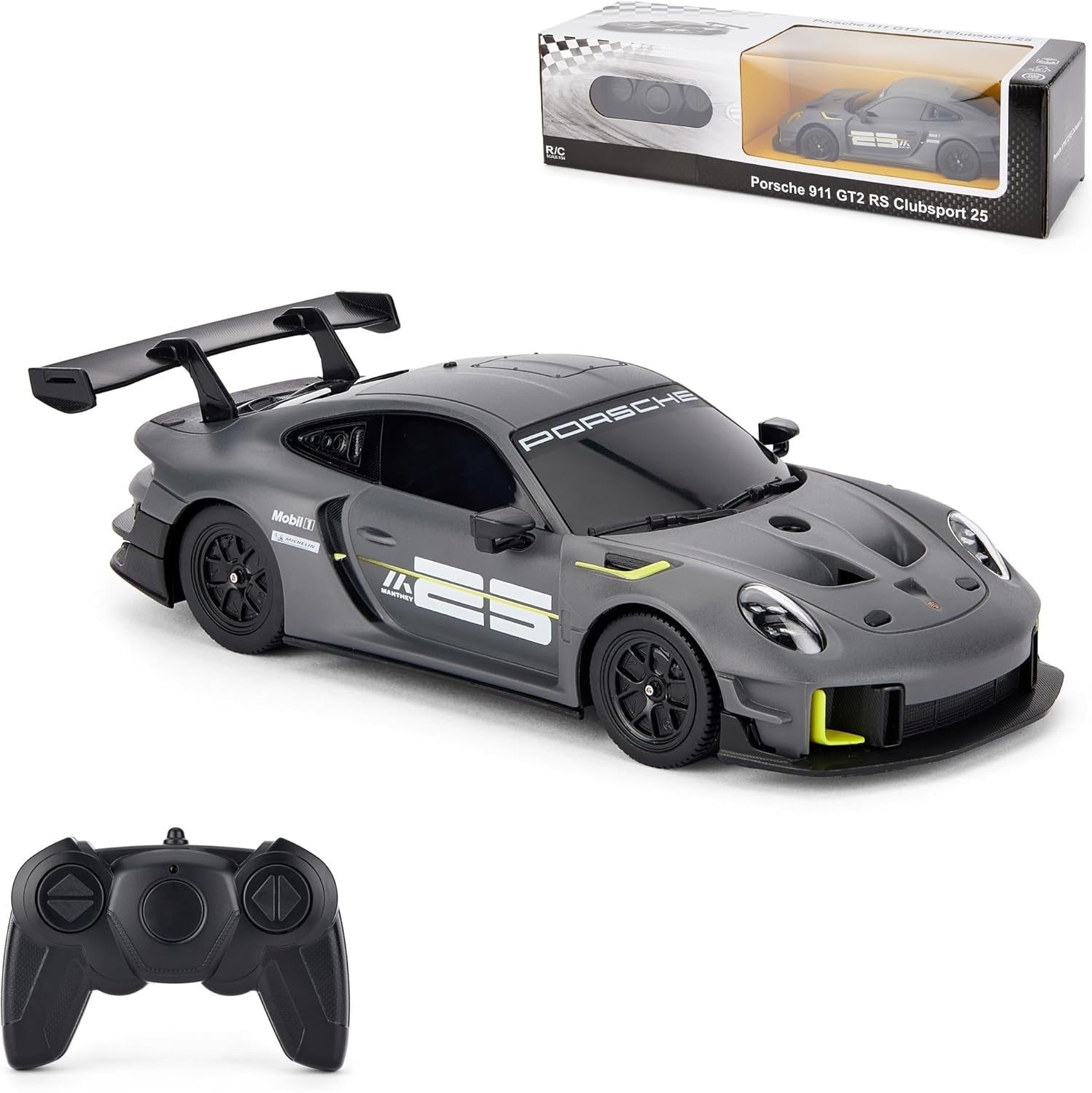 1:24 Scale RC Car – Grey High-Performance Remote Control Model for Kids
