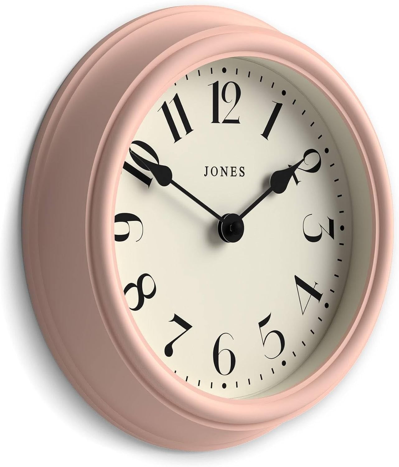 23cm Pink Wall Clock Modern Retro Design | Quiet Quartz Kitchen Bedroom Office