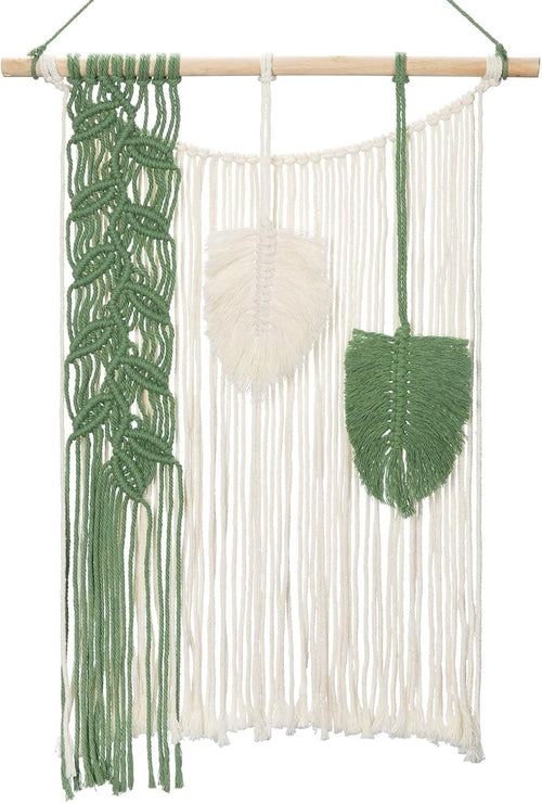 Leaf Macrame Wall Hanging Boho Woven Home Decor 40.5x54cm