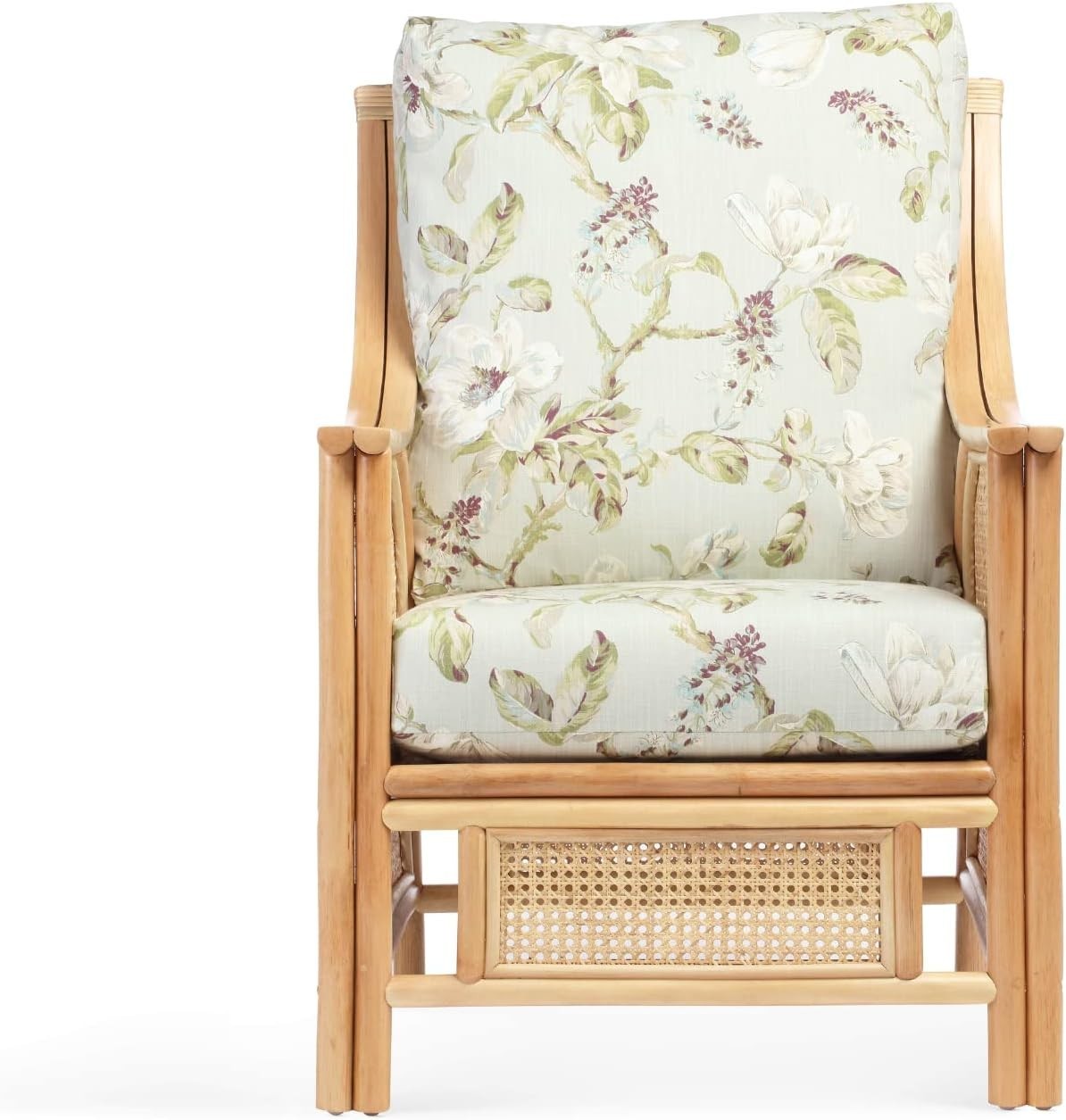 Classic Cane Conservatory Armchair Indoor Rattan Chair with Luxury Cushions