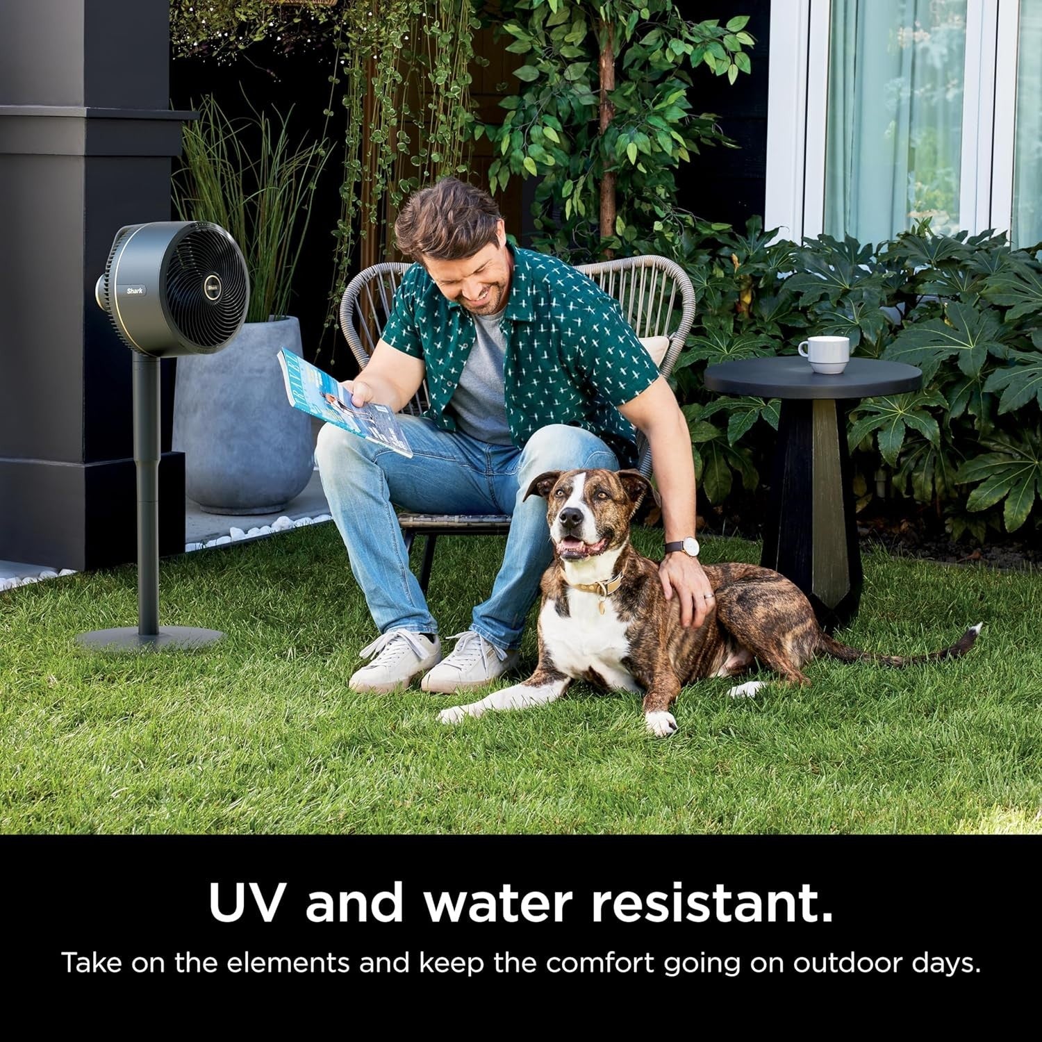 Portable Indoor Outdoor Fan Dark – 5 Speed Cordless Oscillating Remote Control
