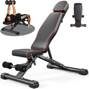 Extra Large Foldable Weight Bench 880lb Vertical Press Full Body Gym