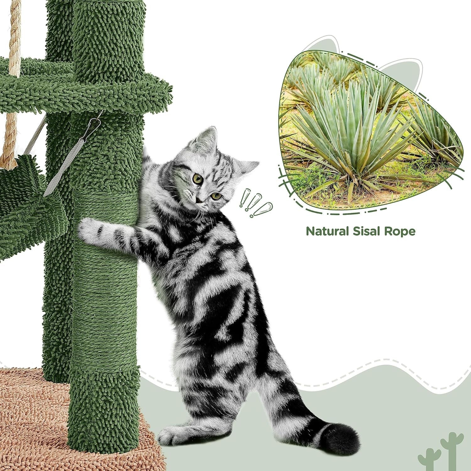 Cat Tree Tower 158cm Multi Level Scratching Post Hammock Condo Play Centre