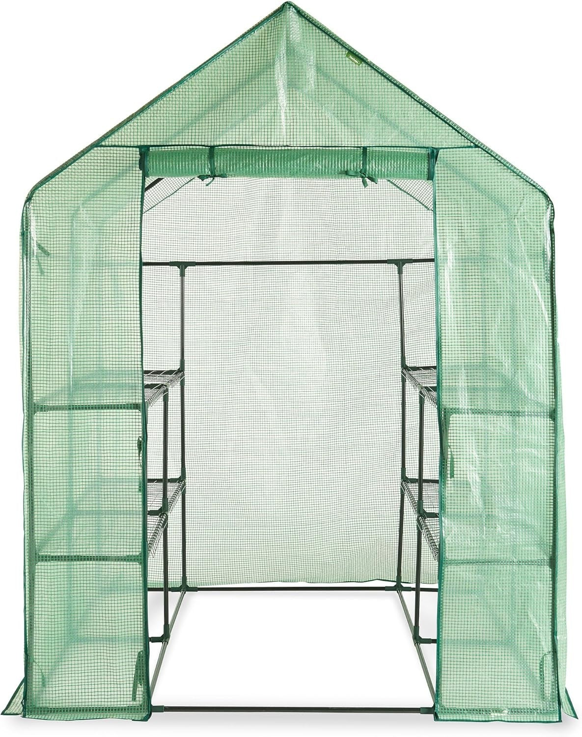 Large Walk-In Greenhouse with 8 Shelves | Heavy-Duty Steel Frame | Weatherproof