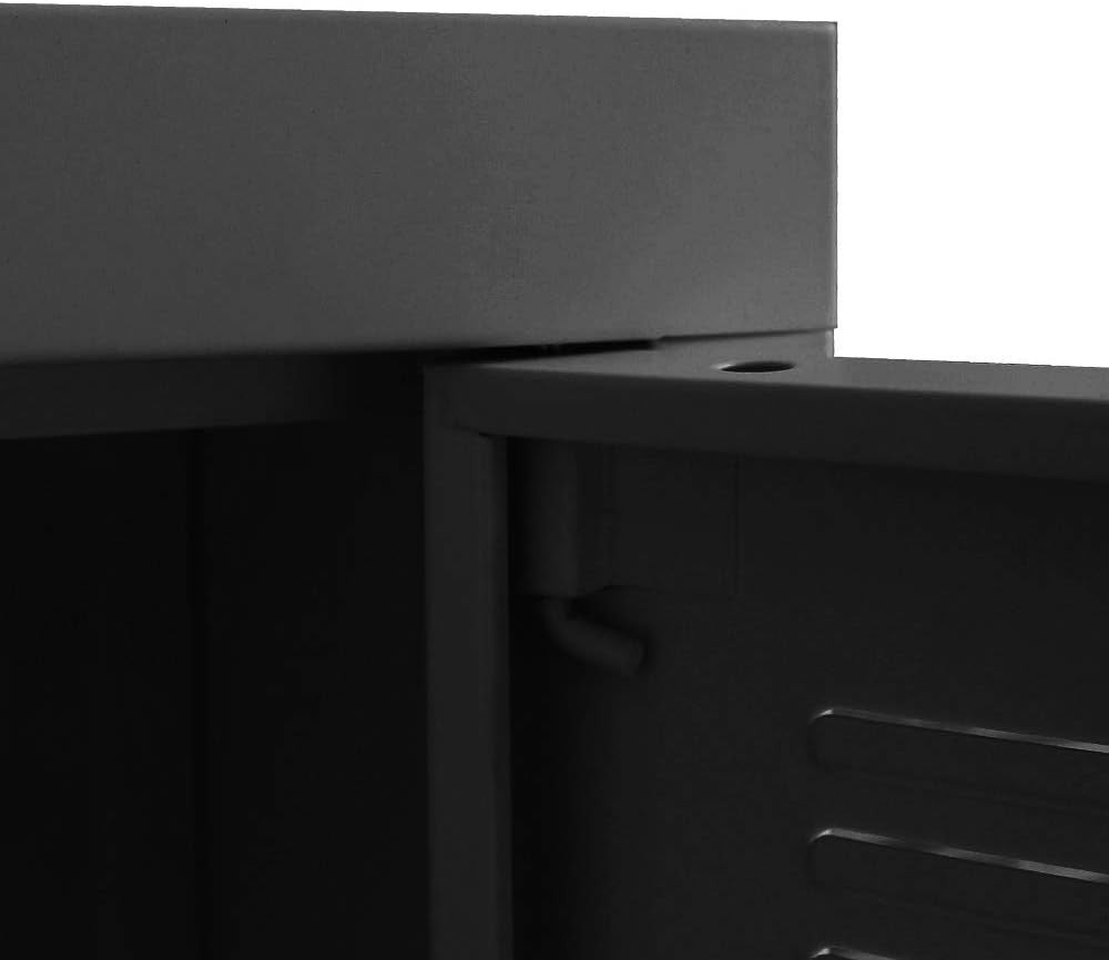Black Metal Bedside Filing Cabinet Under Desk Storage Nightstand