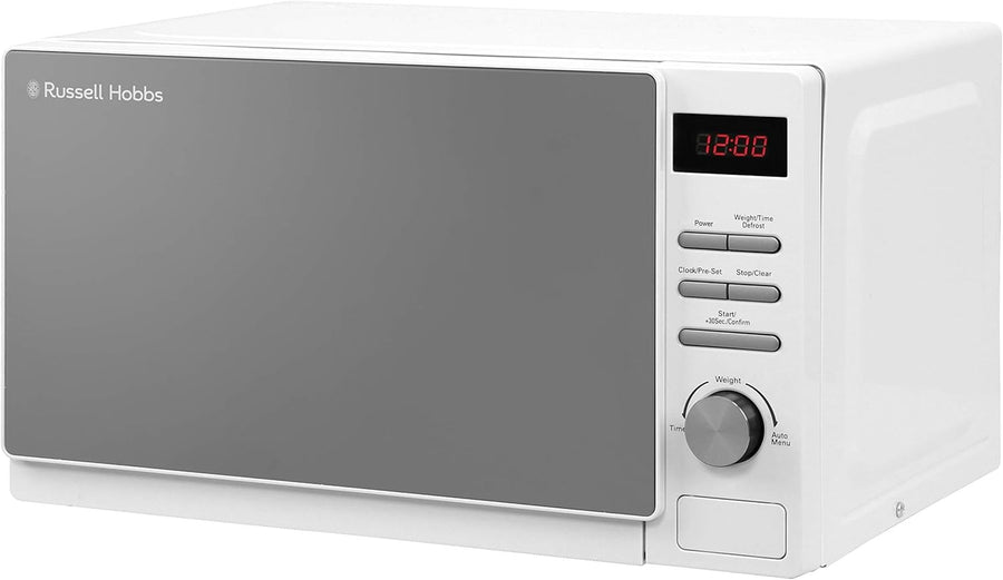 20L Digital Microwave 800W Solo 5 Power Levels Auto Defrost White