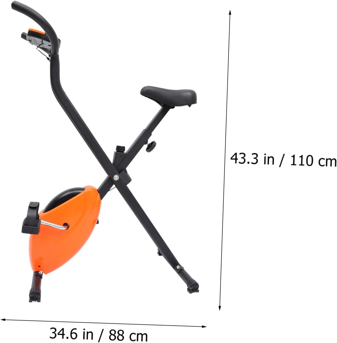 Compact Indoor Exercise Bike w/ Adjustable Seat & Resistance for Home Fitness