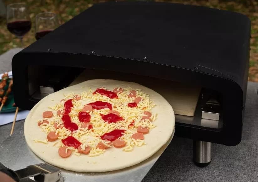 Gas Fired Outdoor Pizza Oven | Portable 450°C Stone Baked BBQ Grill for Garden
