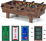 Wooden 4 in 1 Games Table Football Air Hockey Pool Table Tennis