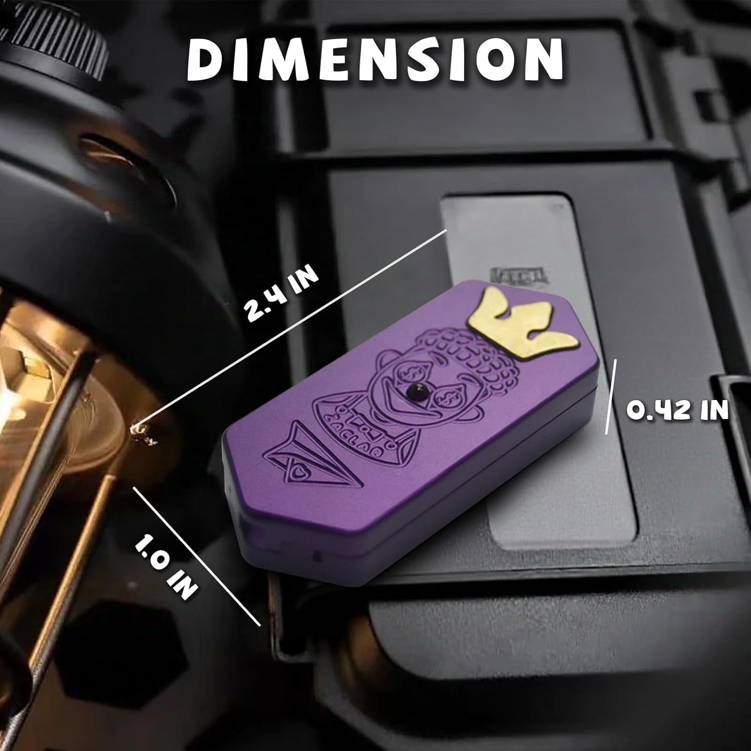 Purple Aluminum Fidget Slider Mechanical Clicker EDC Stress Toy