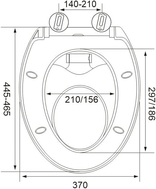 2-in-1 Family Toilet Seat Soft Close Child Seat Quick Release O-Shape PP