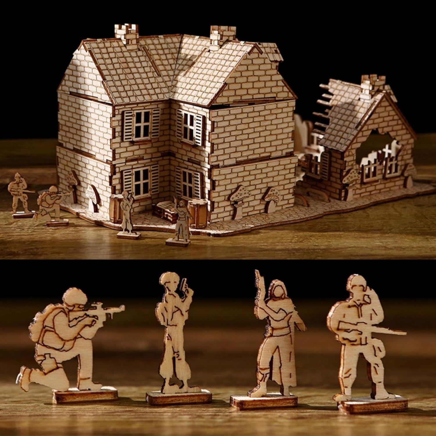 3D Wooden War House Puzzle Kit – DIY Historic Model for Adults Gift Décor