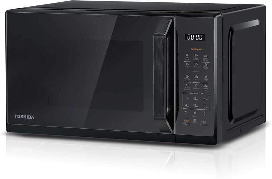 20L Digital Microwave 800W 11 Power Levels Mirror Black
