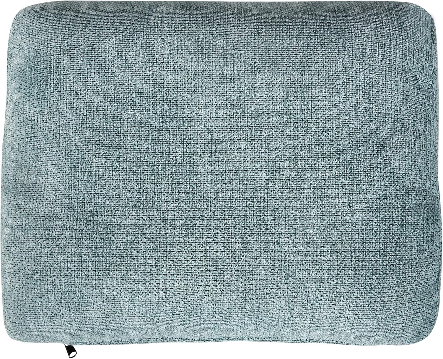 Retro Polyester Chaise Lounge Right Armrest Blue with Cushion Living Room