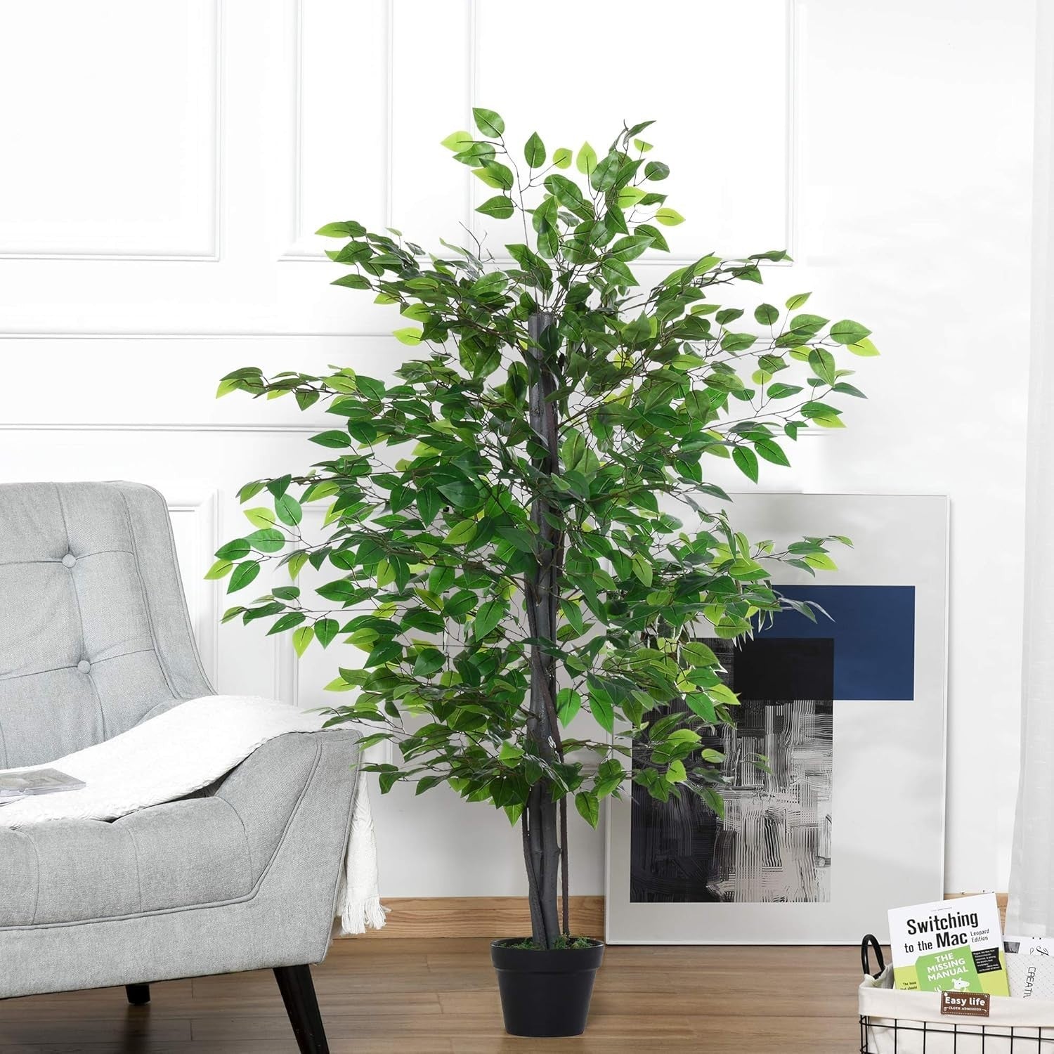 Artificial Banyan Tree 145cm Faux Green Plant Potted Indoor Home Garden Decor