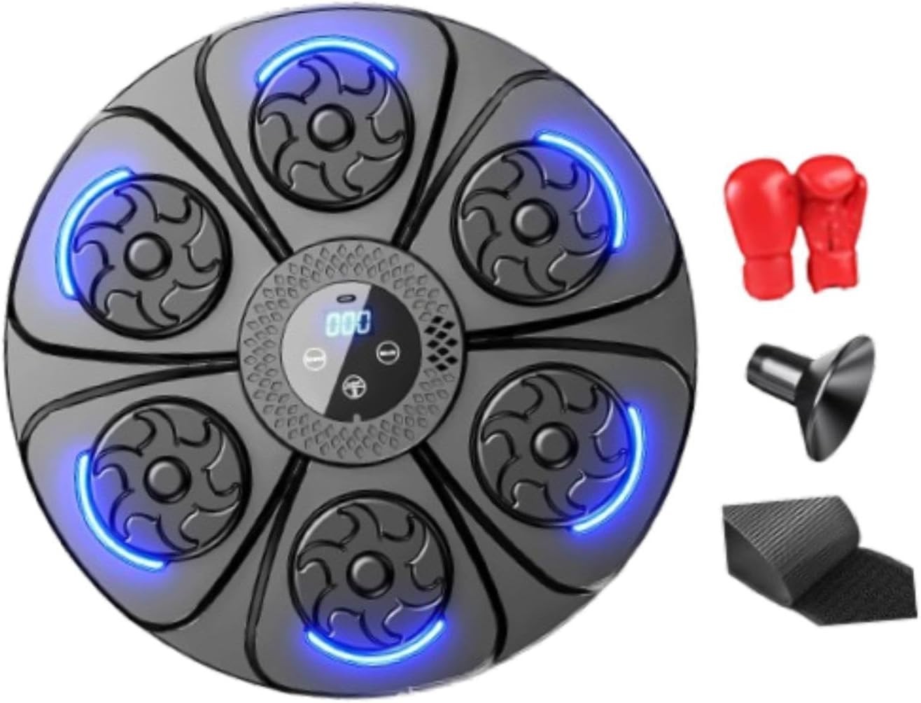 Music Boxing Machine Blue LED Punch Target Wall Mounted Training Pad Home Gym