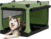 Collapsible Foldable Dog Crate with Adjustable Fabric Cover, Extra Large