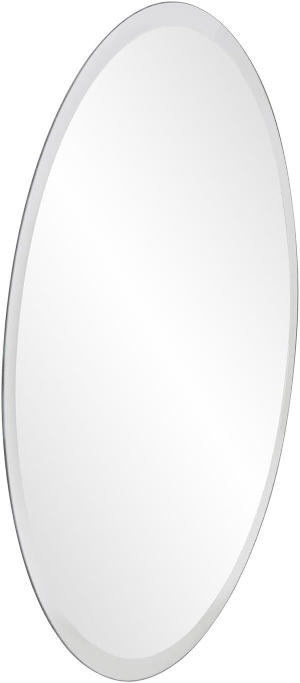 Frameless Round Bathroom Wall Mirror 71x71 cm Beveled Edge Accent
